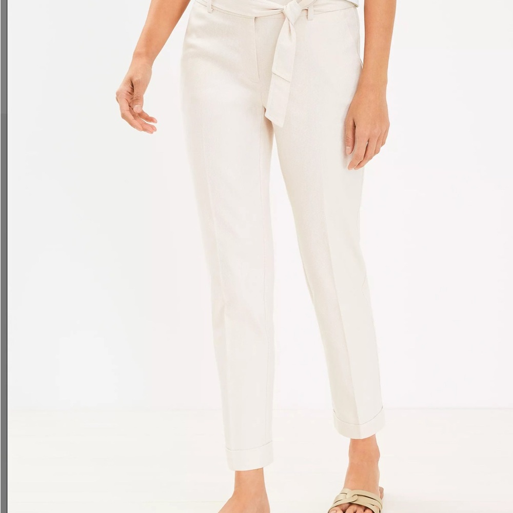 LOFT. - Devin Slim Tie-Waist Pants in Almondine - size 2T